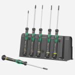 Precizitātes skrūvgriežu komplekts, Wera, 05118152001, 6 skrūvgrieži (plakanais 2.5-4.0mm, Phillips #0-#1)