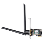 AirMax AX3000 WiFi 6 Bluetooth 5.0 PCIe Adapter Intel AX200 Dual Band 2 Antenas Melns Cudy WE3000