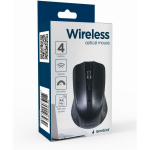 Gembird hiir MUSW-4B-04, 4 nuppu, traadita, 1600 DPI, optiline, RF traadita, must, AAA patareid