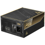 Msi Toiteplokk MEG AI1600T PCIE5 1600 W, 100-240 V, Aktiivne PFC, 24-pin ATX, T&auml;ielikult modulaarne, 80 PLUS Titanium, Must