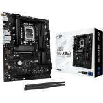 Asrock Emaplaat B860 PRO-A WIFI, DDR5-SDRAM, 256 GB, 4 DIMM, 1 M.2, 4 SATA III, 2.5 Gb/s LAN, Wi-Fi 6E, RGB LED