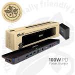Club3D dokkimisjaam CSV-1564W100 USB 3.2 Gen1, 100W PD, 3 HDMI, 1 DisplayPort, 1 VGA, 3 USB 3.0, 2 USB 2.0, 1 RJ45