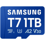 Samsung microSD kaart, T7, MB-MB1T0T/WW, 1TB, 170MB/s, UHS-I, V30, A2, veekindel, temperatuurikindel, r&ouml;ntgenikindel