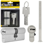 Keltin Luku silinder K02676, 30/30mm, alumiinium, ZnAl, 3 v&otilde;tit, 25000 ts&uuml;klit, kinnituskruvi kaasas