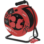 Emos V&auml;lise pikenduskerimine P19625, 25 m, 4 pesa, 230 V, 16 A, IP44, kumm, H05RR-F3G, laste kaitse