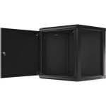 Lanberg Rack kapp 19" seinamontaa WF01-6612-00B, 12U, 60cm, 60cm, 27.08kg, 2 ventilaatori pesa, must