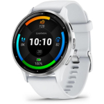 Garmin Nutikell Venu 3 010-02784-00, 3.56 cm, 454 x 454 px, AMOLED, 45 mm, 14 p, 5 ATM, GPS, Wi-Fi, Bluetooth, valge, h&otilde;be