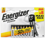 Energizer Aku Alkaline Power AAA E300127804, 1.5 V, 8 tk blisteris, Alkaline