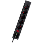 Tracer PowerGear toitejuhe TRALIS47138, 5 pesa, 5m, must, &uuml;lepinge kaitse, l&uuml;liti