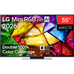 LG 55MRGB87B3B teler, 55" 139cm, 4K UHD, Mini RGB, webOS, Smart TV, 2xUSB, 4xHDMI, DVB-T2/C/S2, must