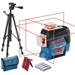 Bosch GLL 3-80 C 0601083B01, joonlaseritase, 3x360&deg;, 0.2mm/m, 0.5-120m, punane, AA, 4x1.5V, Bluetooth, CAL Guard