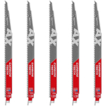 Milwaukee SAWZALL m&otilde;&otilde;ksaag 48475527, 300mm, 5TPI, 5 tk., karbiidhambad, lammutamiseks