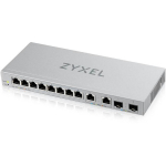 Zyxel XGS1210-12-ZZ0102F v&otilde;rgukommutaator, hallatav, 8xGbE, 2x2.5G, 2xSFP+, 66Gbit/s, 49Mpps, 12000 jumbo, VLAN, QoS