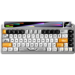 AULA Gasket AMG65 White Jasper RGB klaviatuur LEAMG65-W-JA, 67 klahvi, 65%, mehaaniline, USB, Bluetooth, LED RGB, 8000 mAh, must