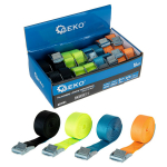 Kratī&scaron;anas josta ar pa&scaron;bloķējo&scaron;u sprādzi, GEKO, G03954, 25mm x 4m, 500kg maksimālā slodze