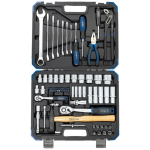 T&ouml;&ouml;riistakomplekt, SCHEPPACH, SCH-4742-5, 74 tk, 1/2" ja 1/4" suurused, kroom-vanaadium teras