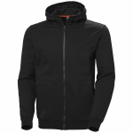 Evo Zip jakk, kapuutsiga, must, L, Helly Hansen, 79345_991-L, 71% puuvill, 27% pol&uuml;ester, 2% elastaan