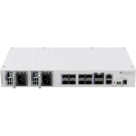Mikrotik CRS510-8XS-2XQ-IN l&uuml;liti, 2 QSFP28 porti, 8 SFP28 porti, 1 RJ-45 konsoolipord, 36 - 57 V DC sisendpinge, 100 - 240 V AC sisendpinge, 45 W maksimaalne energiatarve, 128 MB sisemine m&auml;lu, 32 MB flash m&auml;lu, 2 ventilaatorit, IEEE 802.3bt standar ...