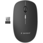 Gembird hiir MUSW-4B-01, 4 nuppu, 1600 DPI, RF traadita, Nano vastuv&otilde;tja, Must, Valge