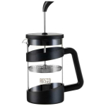 Resto prantsuse press 90508, 600 ml, Borosilikaatklaas, Roostevaba terasfilter, Plastmassist kaas, Must