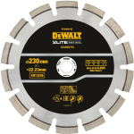 Dewalt Saagimisplaat DT20466-QZ 230mm x 22.23mm Segmenteeritud asfaltist teemantplaat, 1 tk, 26.7 cm, 1 cm, 25.5 cm, 0.695 Kg