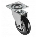 Gtv M&ouml;&ouml;bli ratas 1048104, 75mm, 100mm, 64kg, p&ouml;&ouml;rlev ratas, must, teras ja plastmass, lame paigaldusplaat