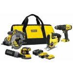 Stanley T&ouml;&ouml;riistakomplekt SFMCK412MDS-QW, 18V, 1x2Ah, 1x4Ah, 4-osaline juhtmeta komplekt, liitium-ioonaku s&uuml;steem