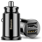 Baseus Auto Laadija, CCALL-ML01, 2xUSB, 5V, 3.1A, 15W, must, 2 laadimisporti