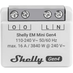 Shelly Energiam&otilde;&otilde;tja EM Mini Gen4 EMMGen4, 110-240V AC, 16A, Wi-Fi, Zigbee, Bluetooth, 30m, 100m, 20 webhooks