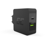 Green Cell Laadija CHAR10, 1xUSB-C, 45W, 2.4A, 5V, 1 tk, universaalne, must, siseruumides