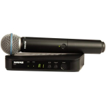 Shure juhtmevaba h&auml;&auml;les&uuml;steem, BLX24E/B58-H8E, 010-04-762, 100m, 2xAA, 14h, 518-542MHz, 2 tk