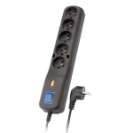 LESTAR LV 530W 5,0m pikendusjuhe, 5m, 230V, 10A, 460W, 3 pistikupesa, must, siseruum