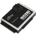 Media-Tech SATA/IDE USB adapter MT5100, USB 3.0, 3 seadet, must, SATA 22pin, PATA 44pin, PATA 40pin, USB Type B
