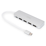 Digitus USB keskjaam 4-port DA-70242-1, 4x USB 3.0, 1x USB-C PD, alumiinium, andmeedastuskiirus kuni 5 Gb/s