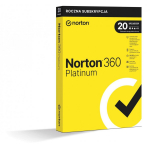 Norton 360 Platinum tarkvara 21427517, 100GB, 20 seadet, 1 aasta, turvalisus, VPN, vanemate kontroll, paroolihaldur
