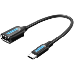 Vention USB 2.0 C isane A naine OTG kaabel 0.15m must, 0.15m, 480Mbps, sirge pistik