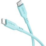 Goobay USB-C Silikoonkaabel 77744, 1.5m, USB-C isane, 60W PD, 480 Mbps, t&uuml;rkiissinine