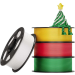 Anycubic IPHSCSD-103-4, PLA Silk niitide komplekt 4 pooli, 1.22 g/cm&sup3;, 164&deg;C, 210-240&deg;C, 50-250 mm/s, valge, punane, roheline