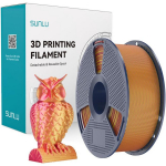 Sunlu PLA+ Silk DC R Go, 1.23 g/cm&sup3;, 164 &deg;C, 50&plusmn;4 MPa, 78&plusmn;5 kJ/m&sup2;, punane ja kuldne, siidine, kahev&auml;rviline