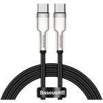 Baseus CATJK-C01 mobiiltelefoni kaabel, USB-C/USB-C, 1m, must, 100W, 480Mbps, USB 2.0, PD, QC 3.0