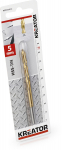 Metallpuur HSS-TiN &Oslash; 5x86mm, KREATOR, KRT010212, Varsad: 5 mm, Pea l&auml;bim&otilde;&otilde;t: 5 mm