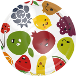 &Oslash;82/6 kaas, puuvilja disain, 10 tk BROWIN 136529, l&auml;bim&otilde;&otilde;t 82 mm