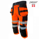 Korke n&auml;htavad 3/4 p&uuml;ksid, 3/4, oranž, PESSO, KB135OR_C54, 320 g/m&sup2;, EN ISO 20471 1. klass