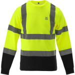 Yato YT-79384 T&ouml;&ouml; T-s&auml;rk ORIOLUS L, 50% puuvill, 50% pol&uuml;ester, 160 g/m&sup2;, fluorestsentskollane ja must, n&auml;htavuse klass 2