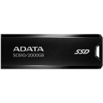 Adata V&auml;line SSD SC610-2000G-CBK/RD, 2000GB, USB 3.2 Gen 2, lugemise kiirus 550MB/s, kirjutamise kiirus 500MB/s, must