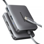 Axagon USB keskjaam HMC-5HL 5in1 5Gbps, 2x USB 5Gbps, 1x HDMI, 1x RJ-45, 0.2m toitekaabel