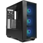 Lian Li Miditower G99.LAN3RX.00, 4x 140 mm PWM ventilaatorit, 12 x 2.5" SSD, 4 x 3.5" HDD, must, l&auml;bipaistev