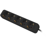 Lanberg Pikendus PS0-05F-0300-BK, 3m, 2500W, 5 pesa, maandatud, must v&auml;rv