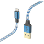 Hama Laadimiskaabel 00201553, 1.5m, 2.4A, 480Mbit/s, Lightning, USB Type-A, kiire laadimine, sinine