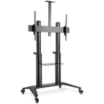 Digitus K&auml;ru DA-90452, 70-120", 140 kg, 2 riiulit, 4 ratast, VESA 1000x600, matt must